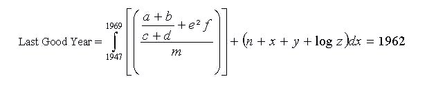 Calculation of the Last Good Year