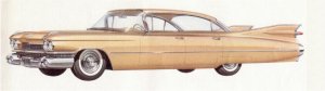 Yellow 1959 Cadillac