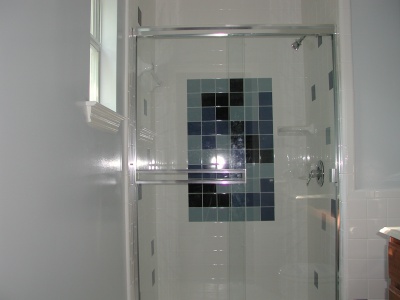 new blue bathroom